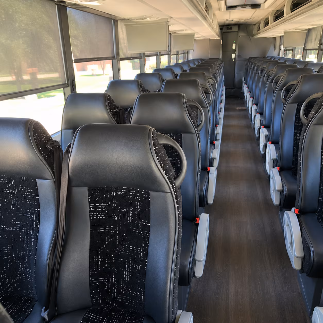 greenwich charter bus rental interior